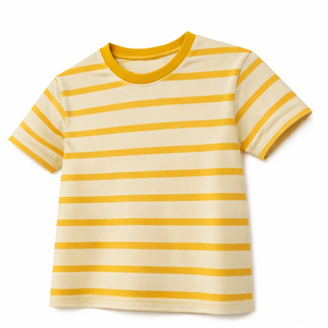 F.STRIPER YELLOW AND WHITE JUNIOR BOYS T.SHIRT